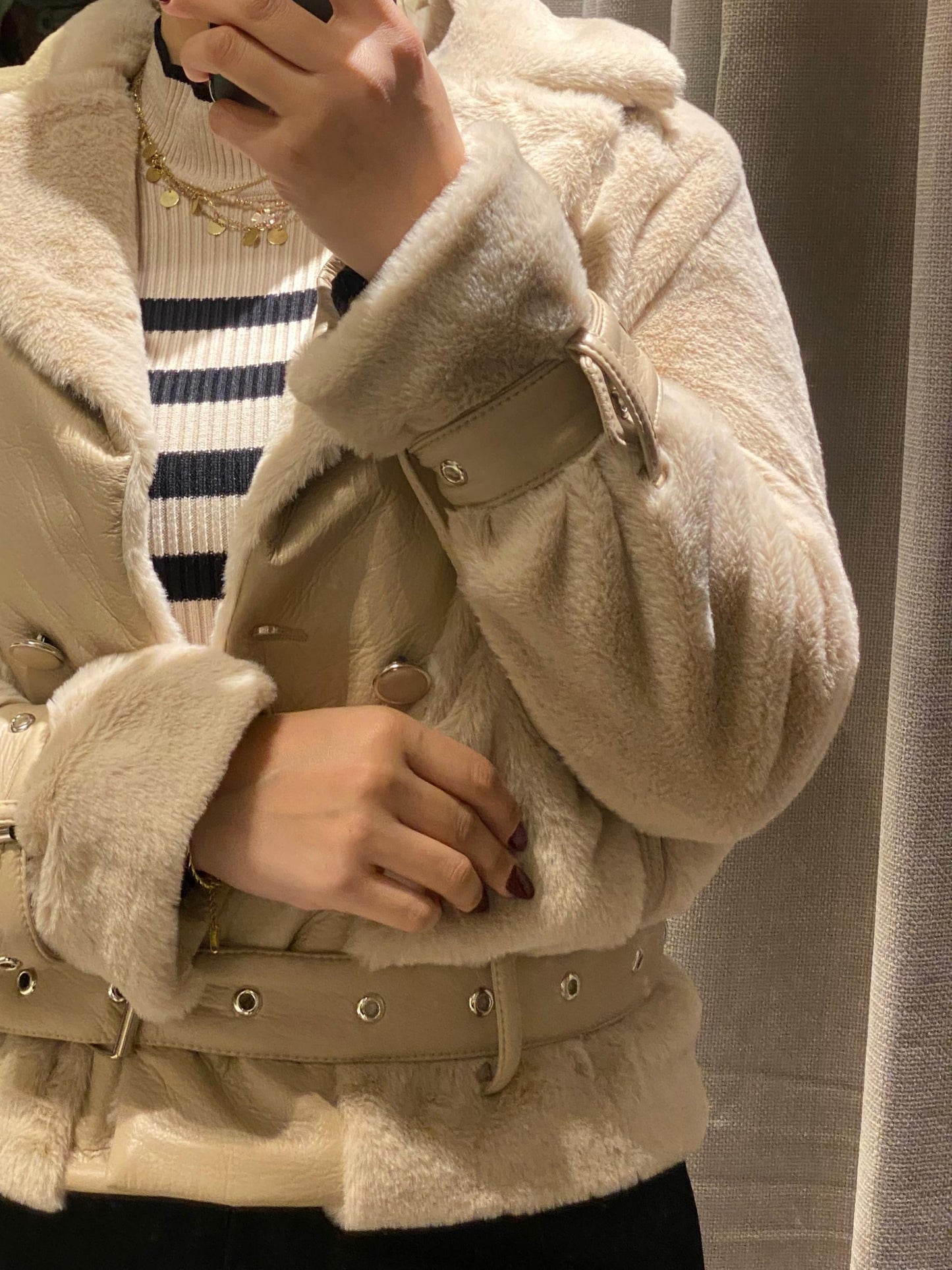 Leather x Soft Fur Jacket