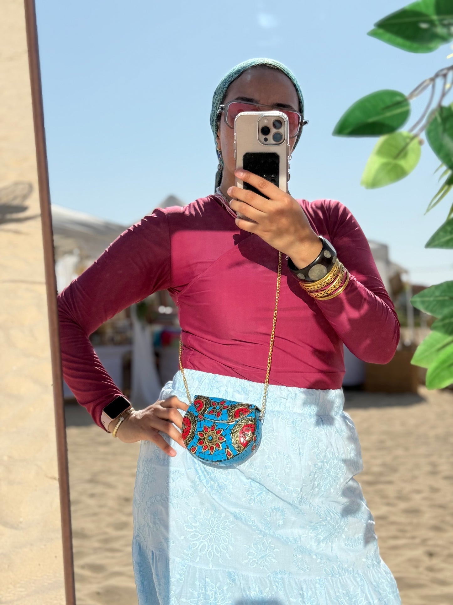 Fully Embroidered Poplin Skirt