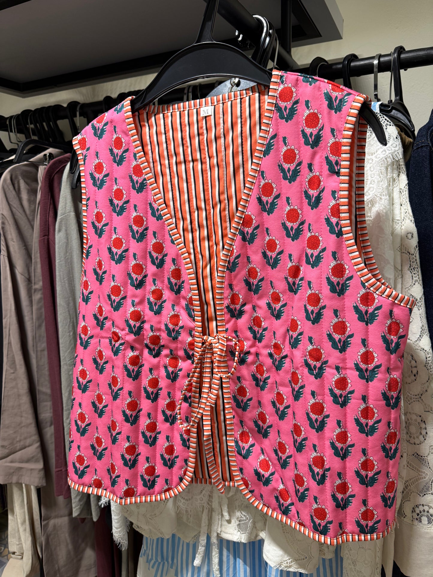 Pink Capitonne Vest