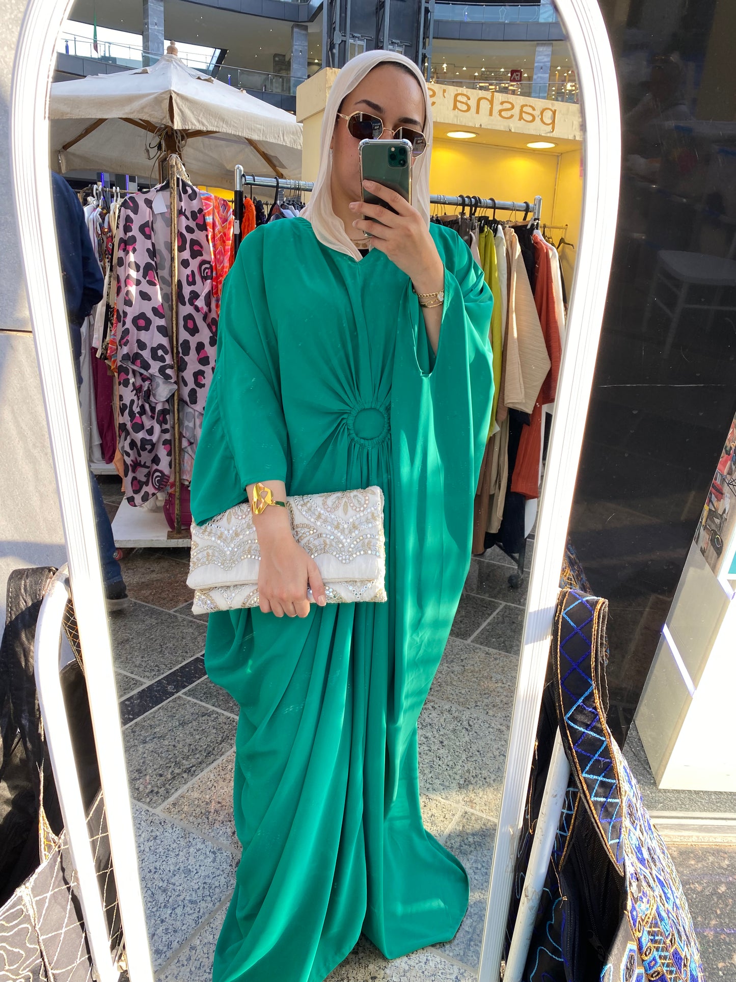 Green Crepe Dress