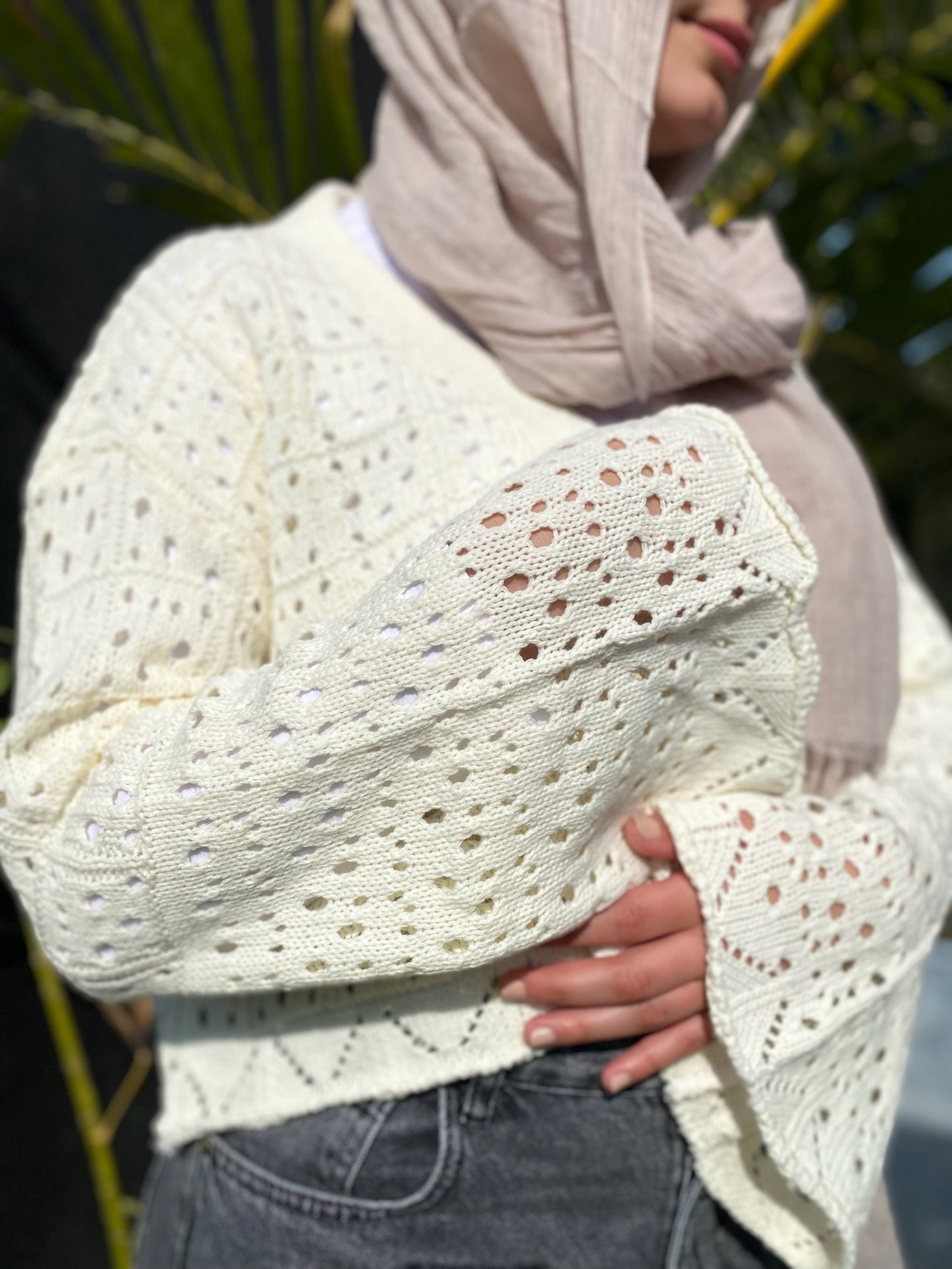Cropped Knitted Cardigan