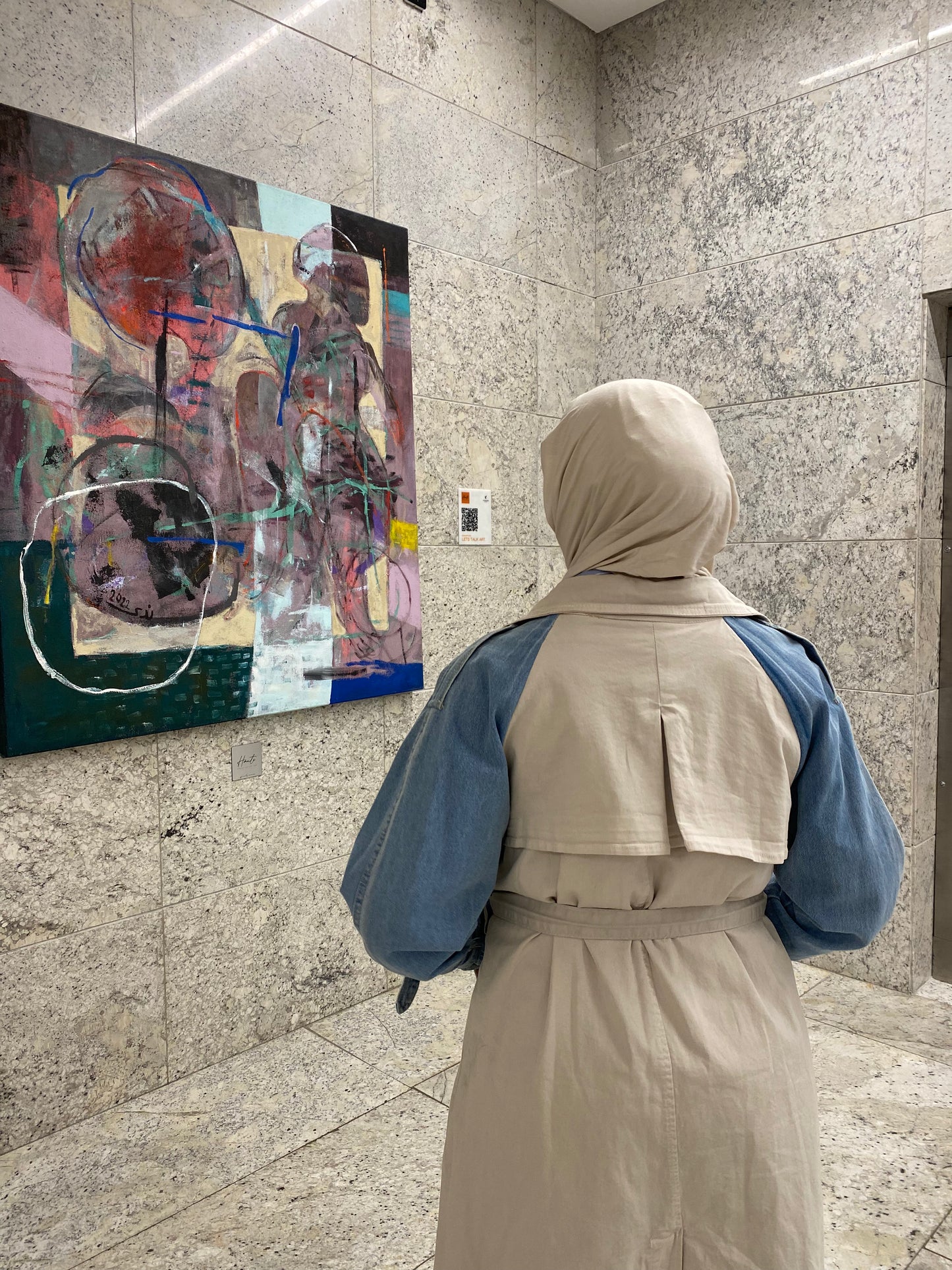 Denim Sleeve x Gabardine Trench Coat