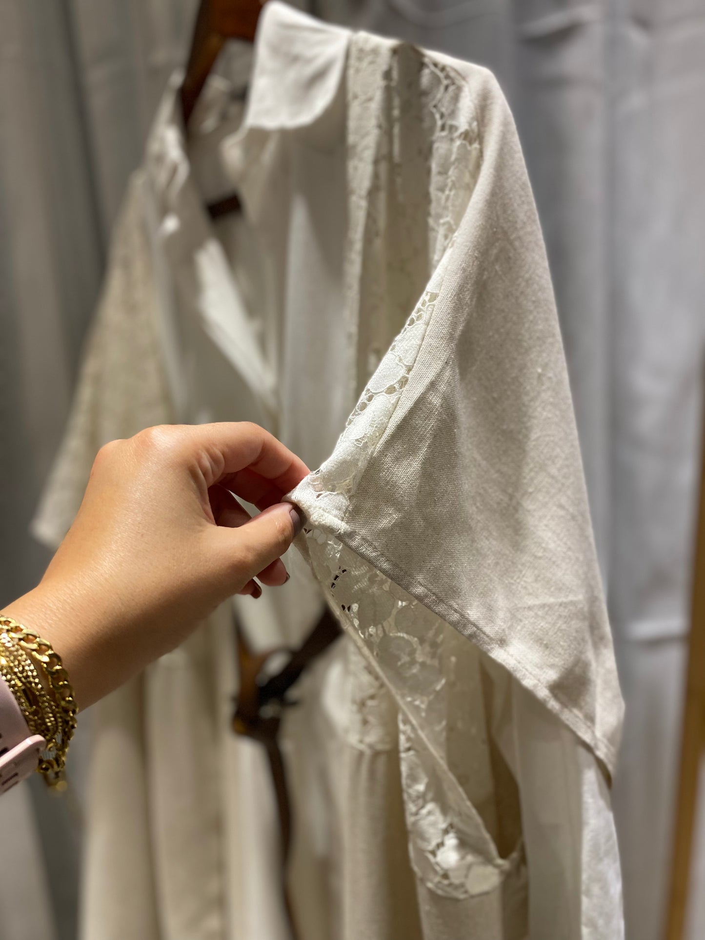 Linen x Dentelle Cardigan