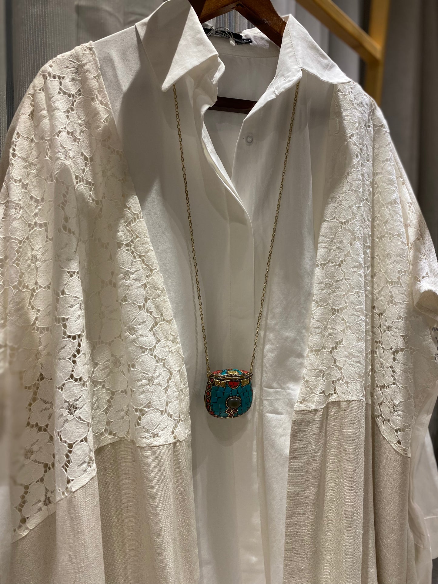 Linen x Dentelle Cardigan