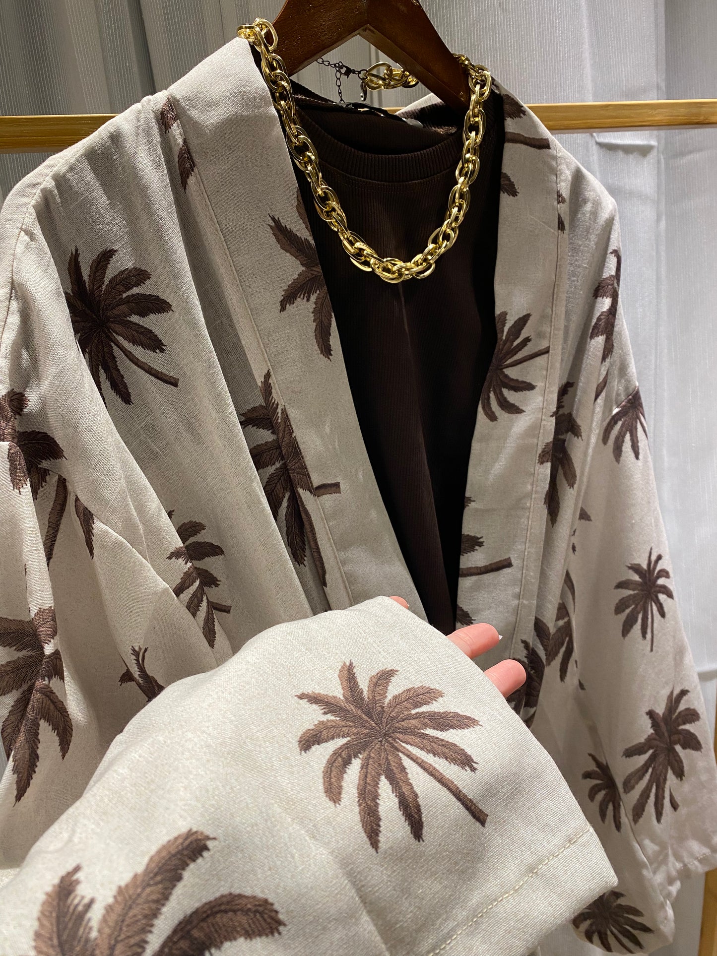 Linen Palm Cardigan
