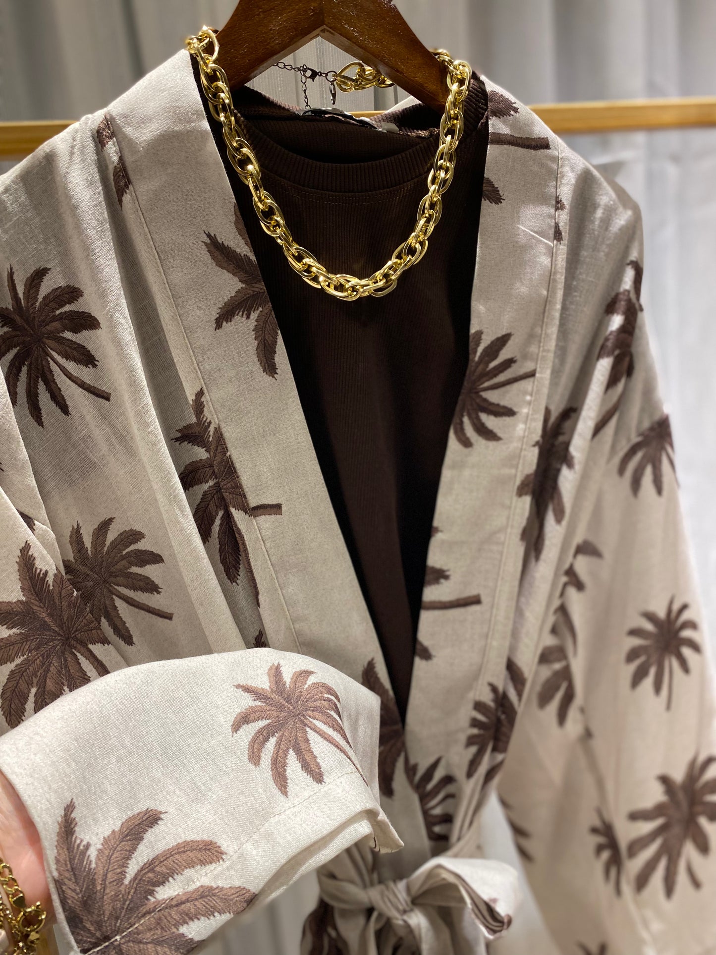 Linen Palm Cardigan