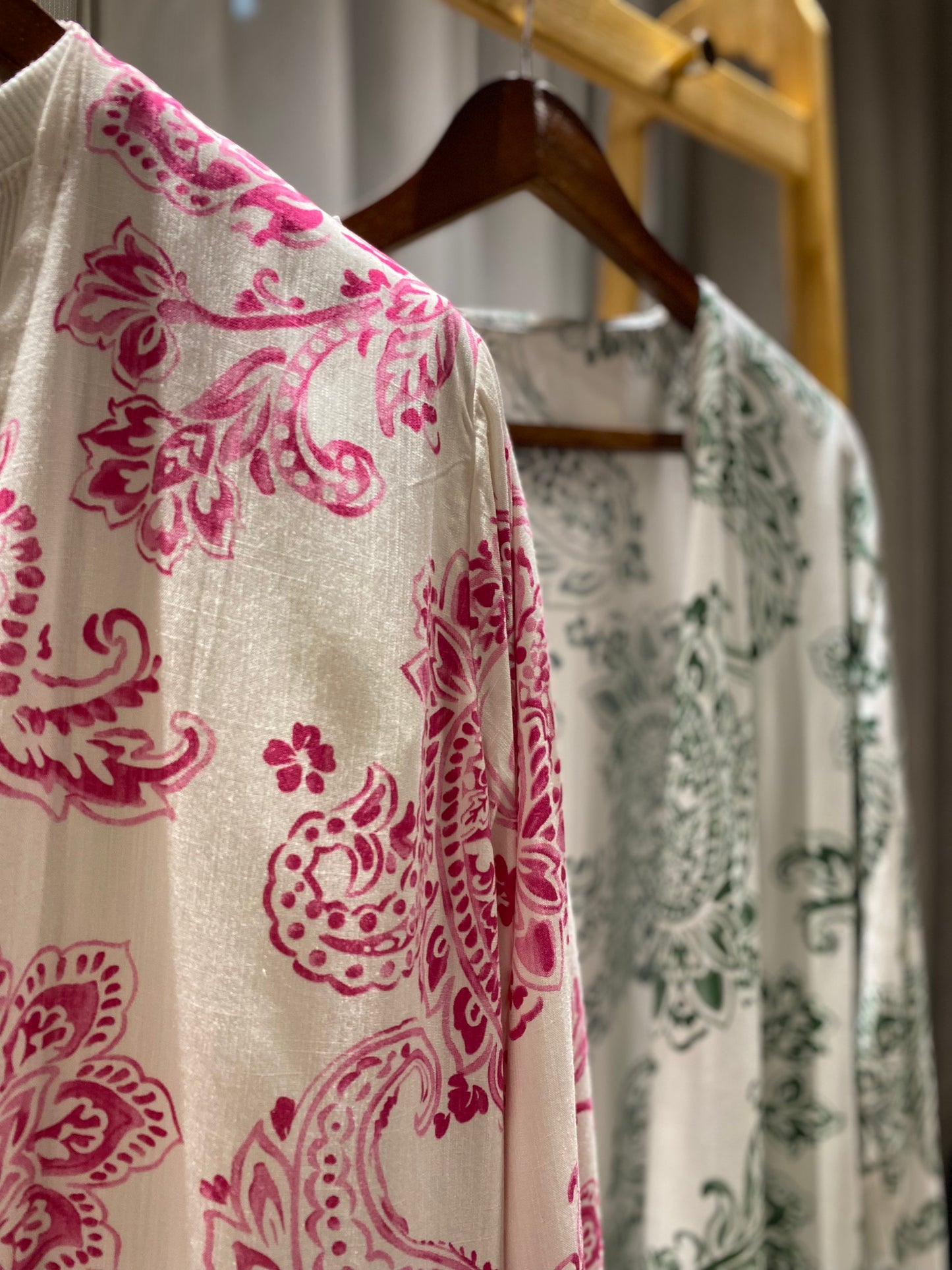 Patterned Cotton Linen Cardigan