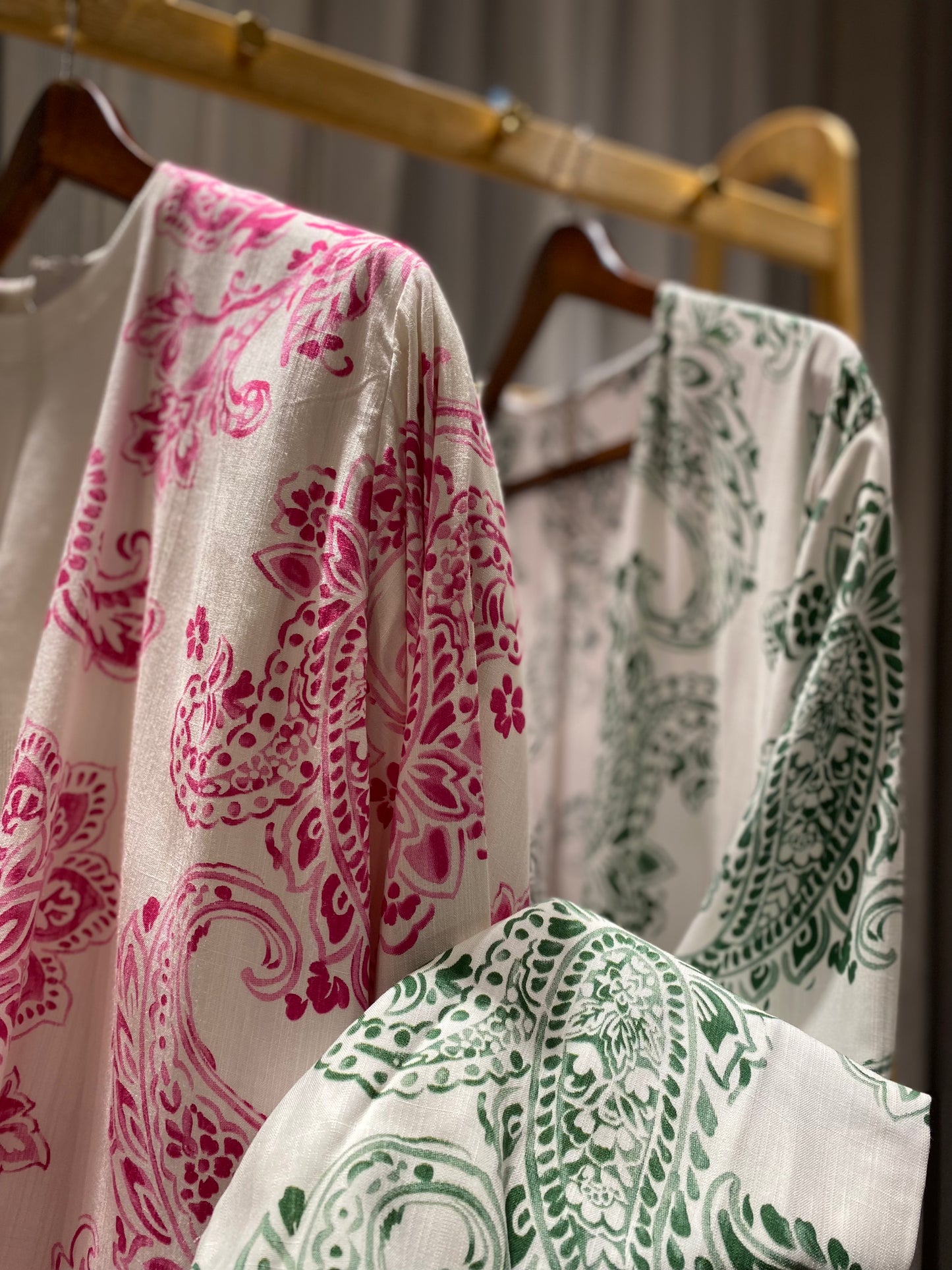 Patterned Cotton Linen Cardigan