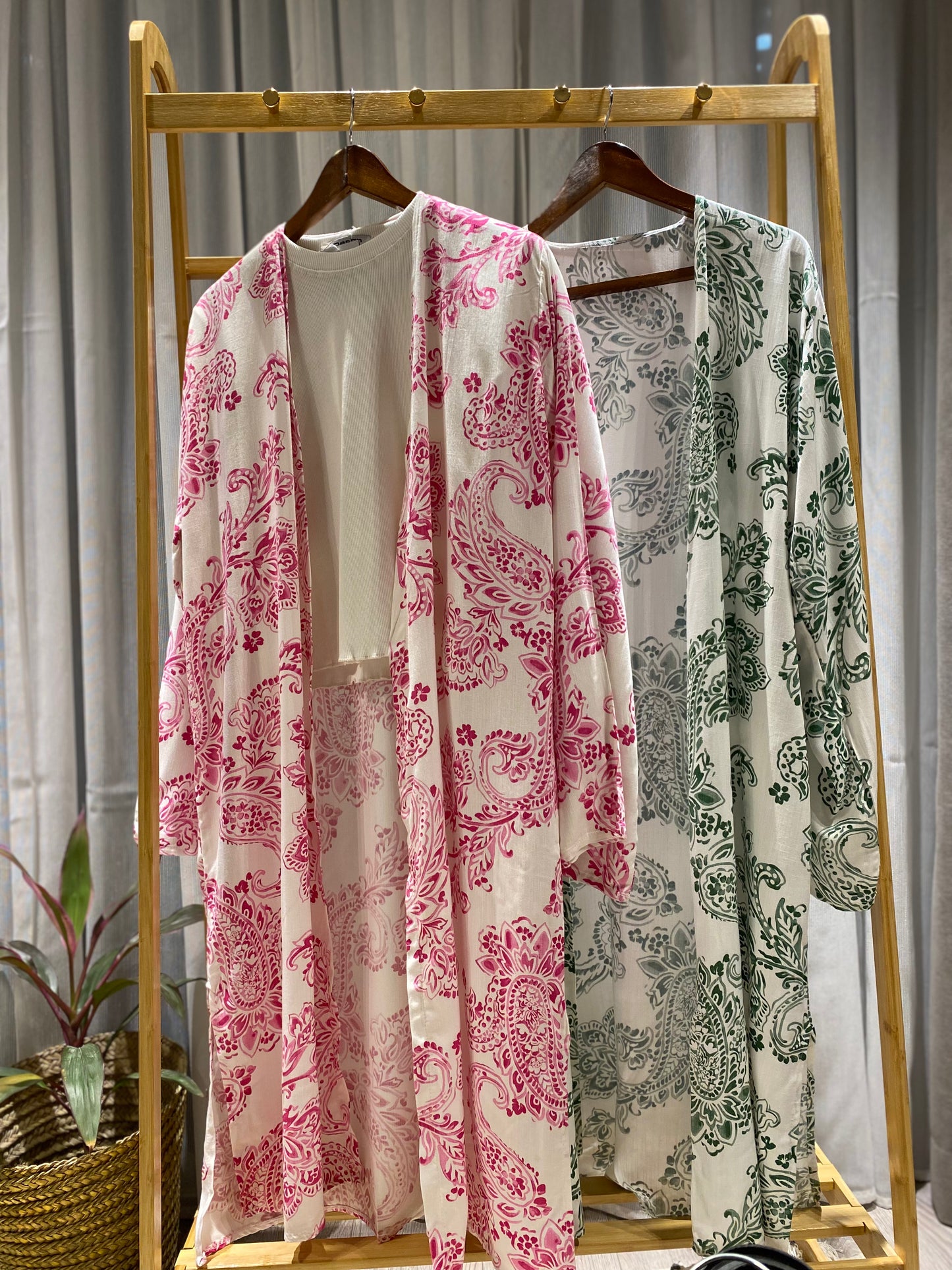 Patterned Cotton Linen Cardigan
