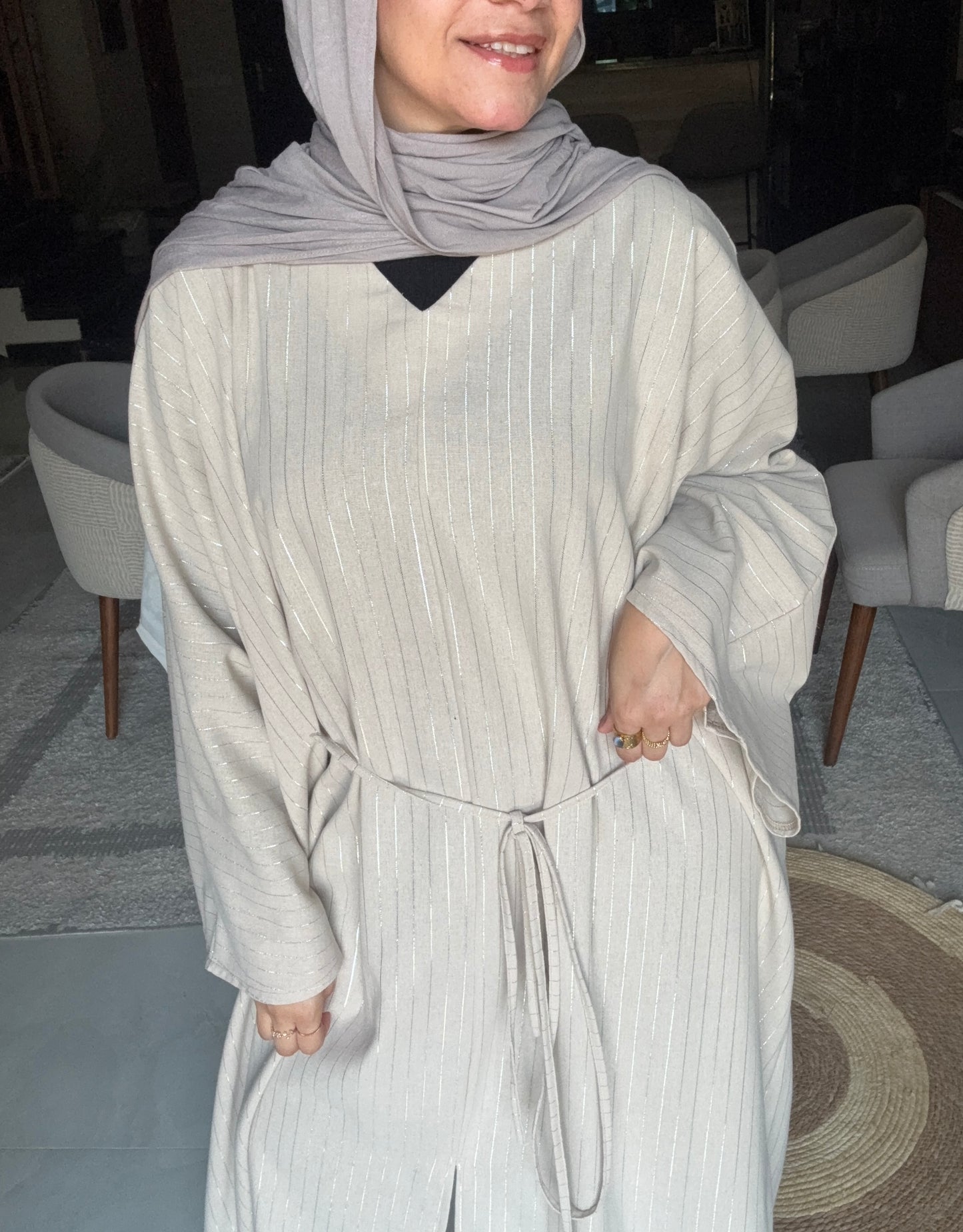 Pure Linen Abaya Dress