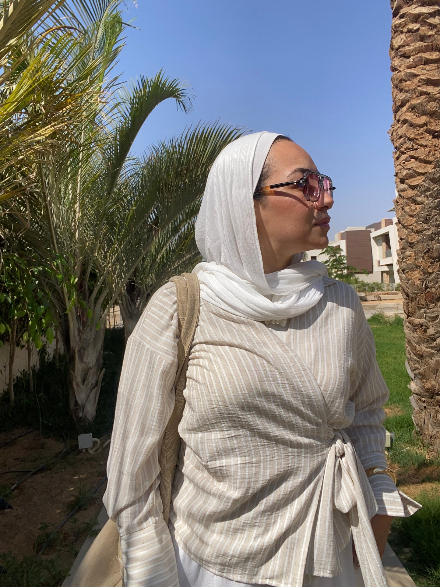 Wrap Stripped Blouse