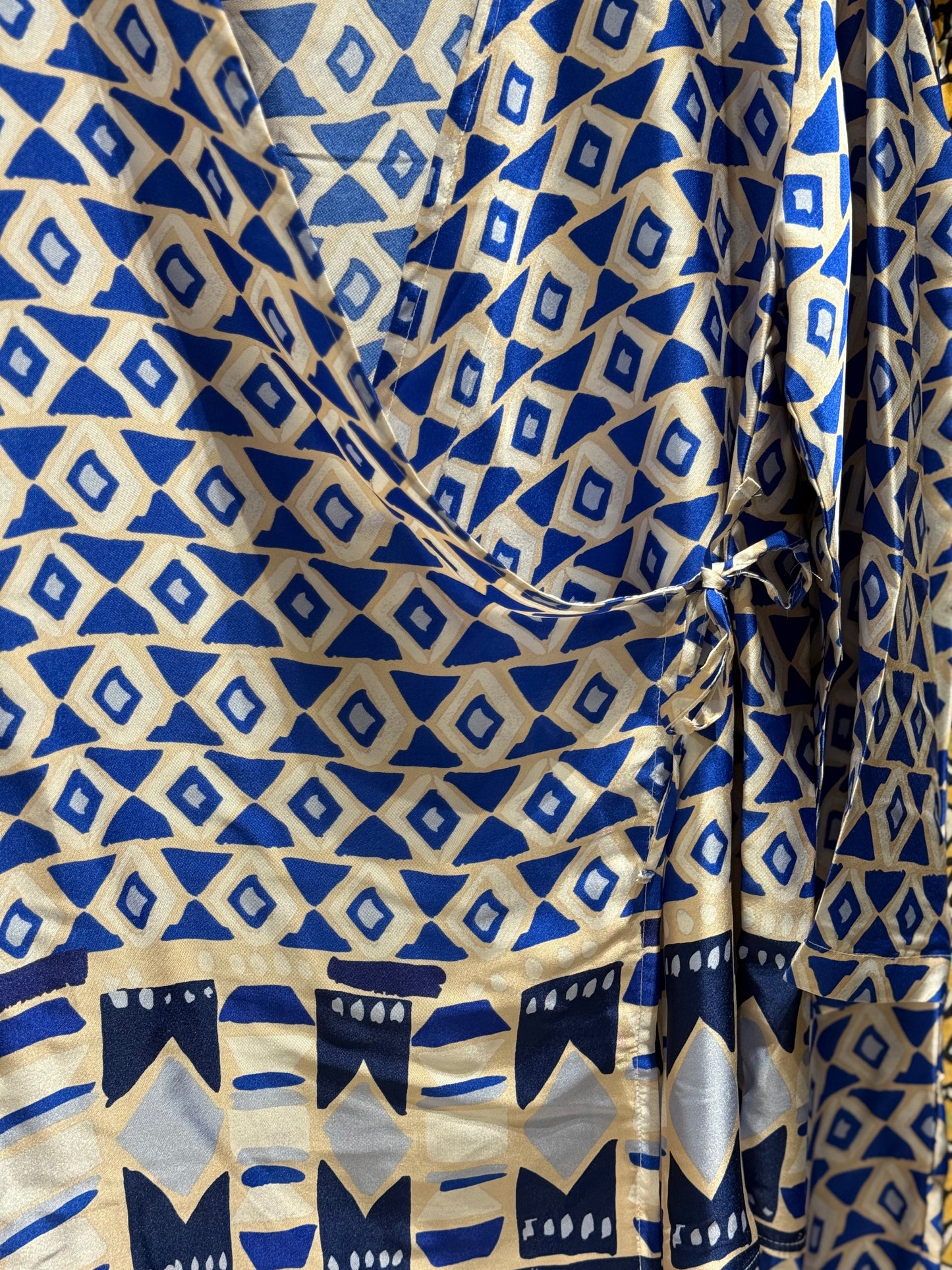 Muted Shine Patterned Pants Set