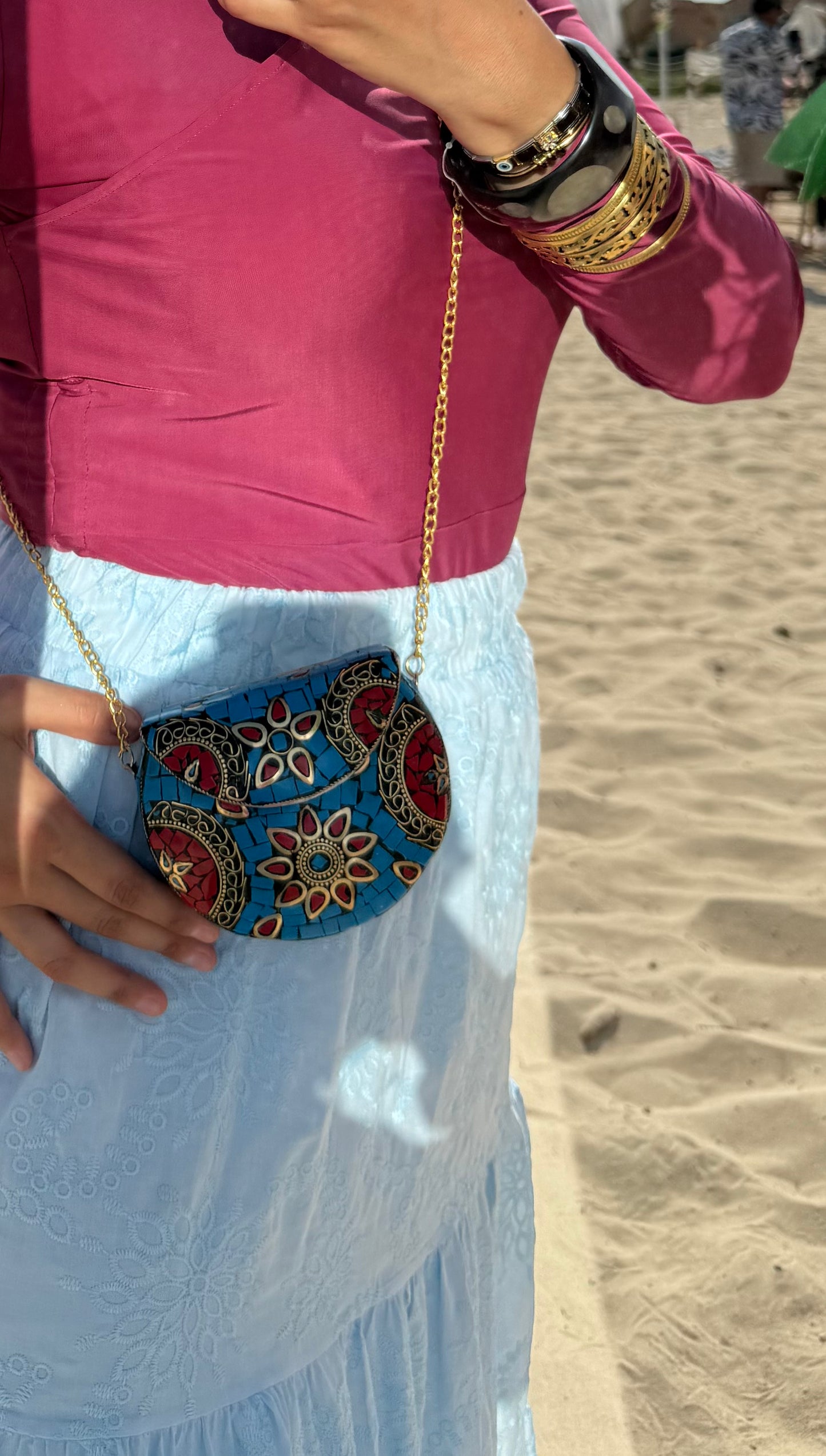 Small Natural Stones Indian Bag