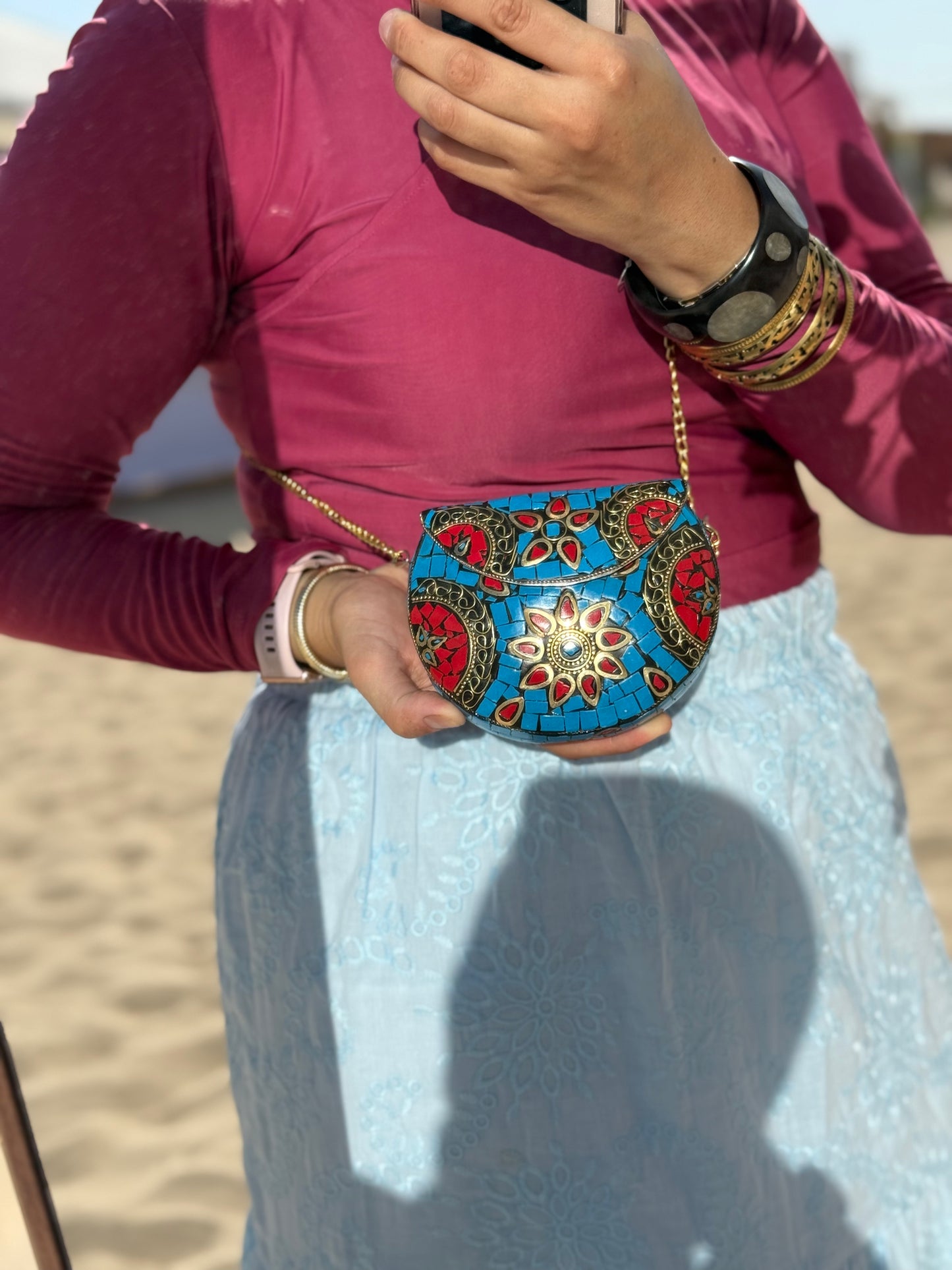 Small Natural Stones Indian Bag
