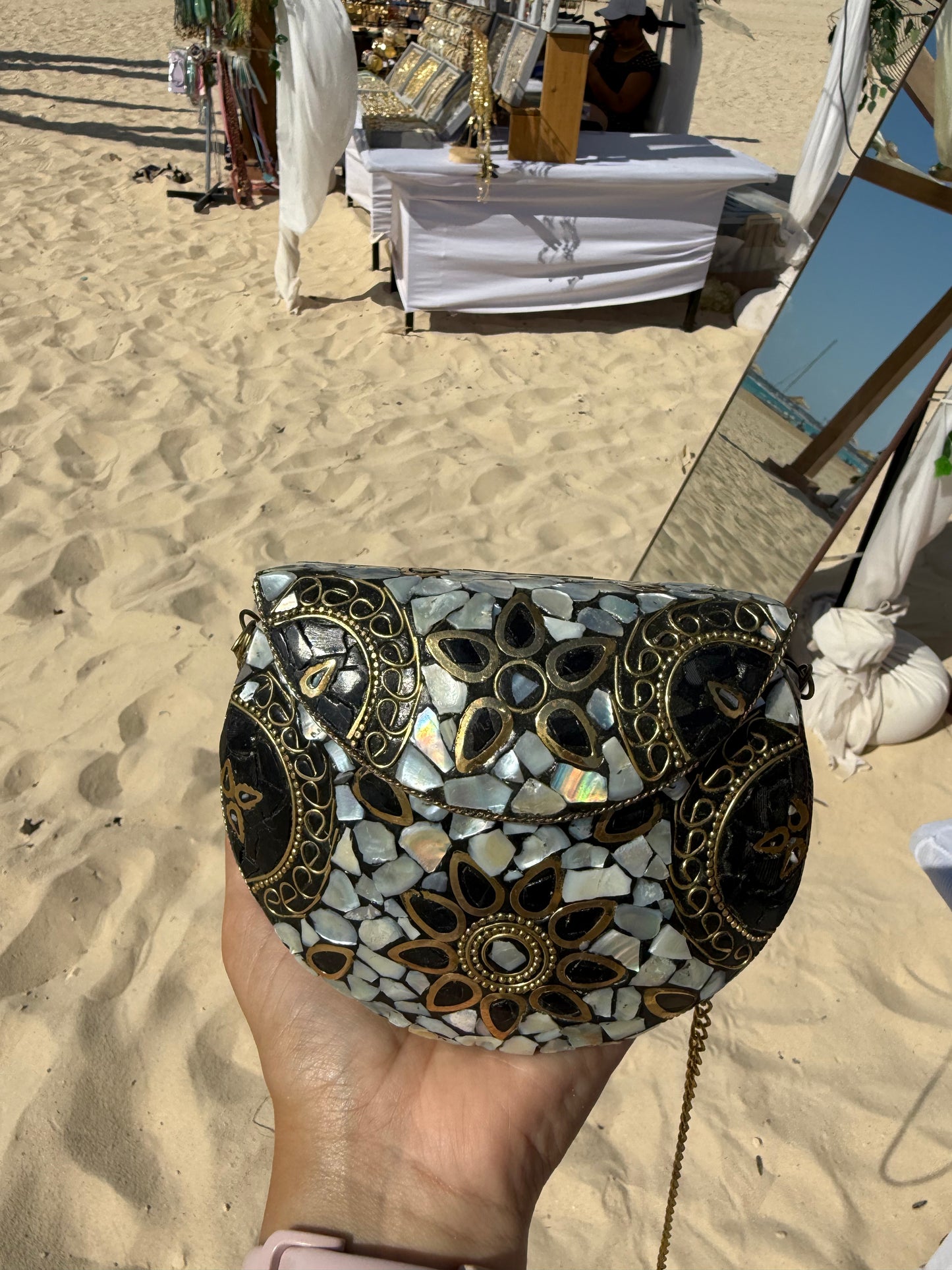 Small Natural Stones Indian Bag