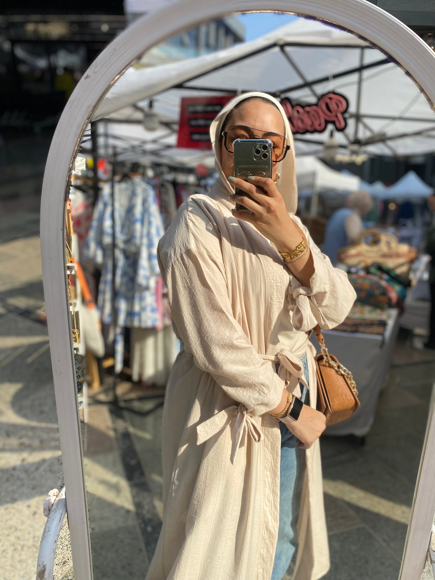 Crinkle Long Cardigan