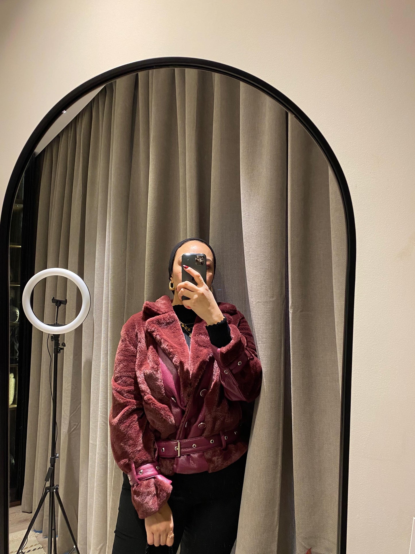 Leather x Soft Fur Jacket
