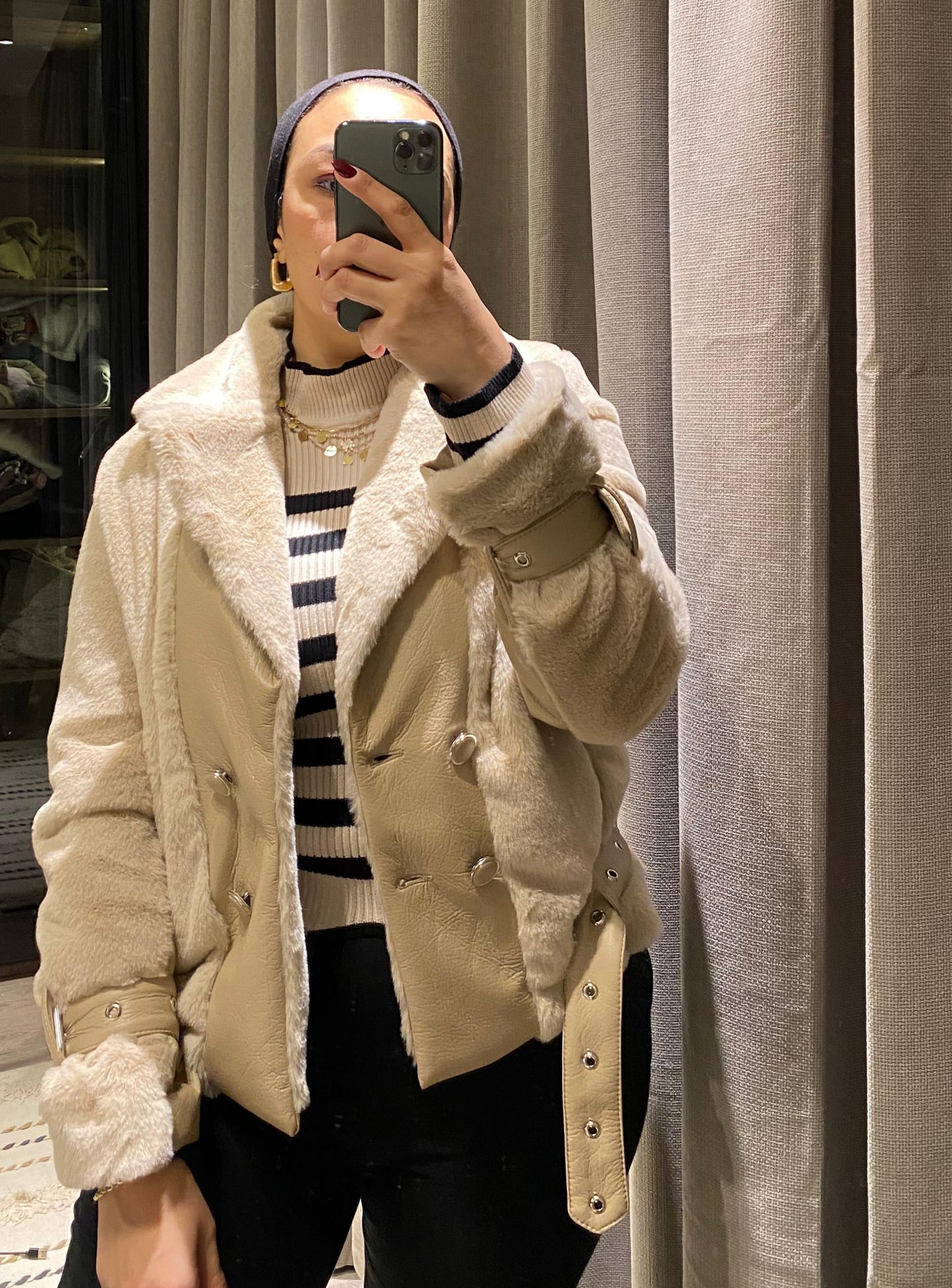Leather x Soft Fur Jacket