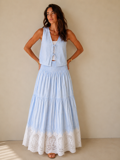 Striped Skirt Set