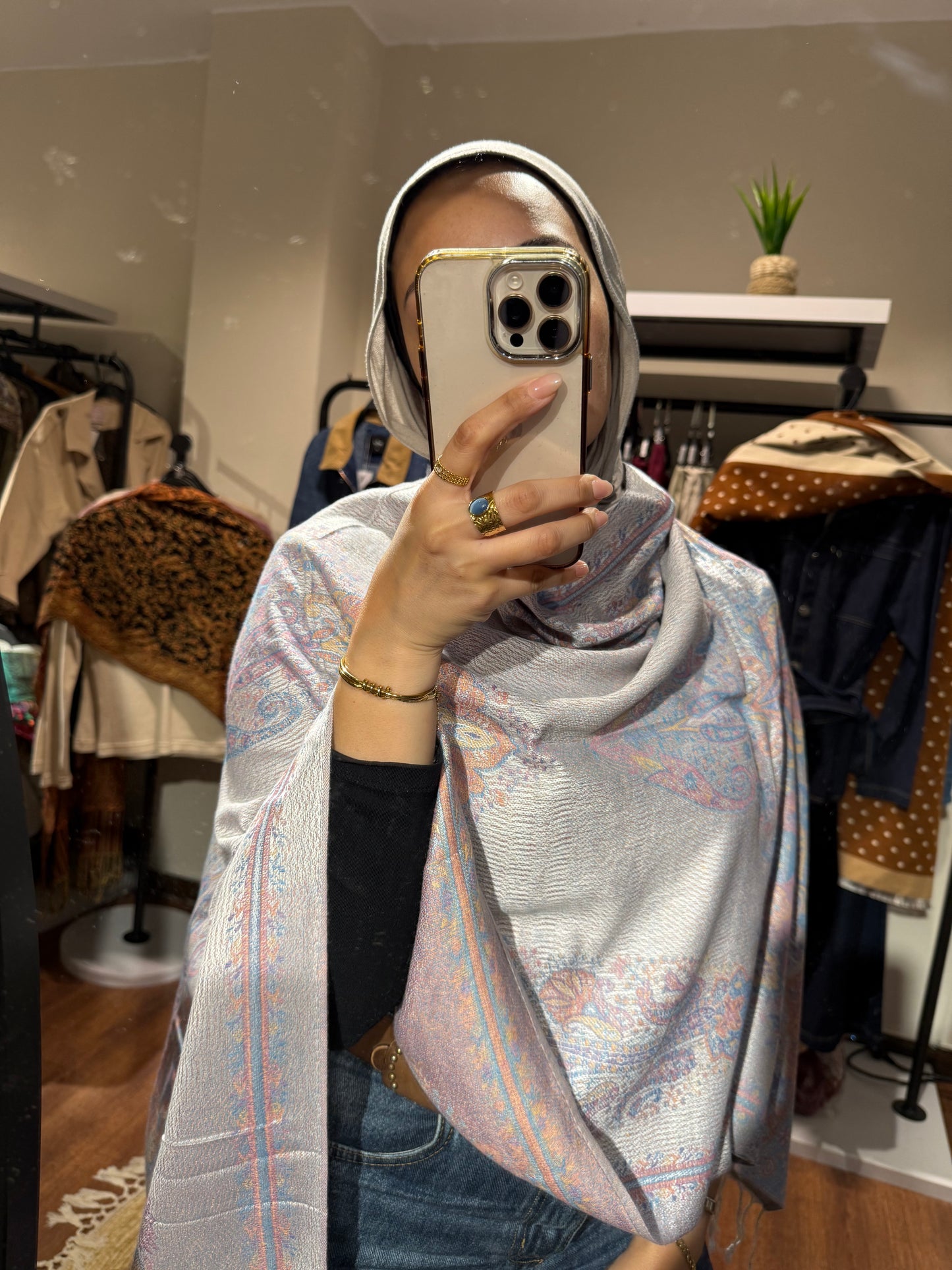 Indian Lotus Pashmina