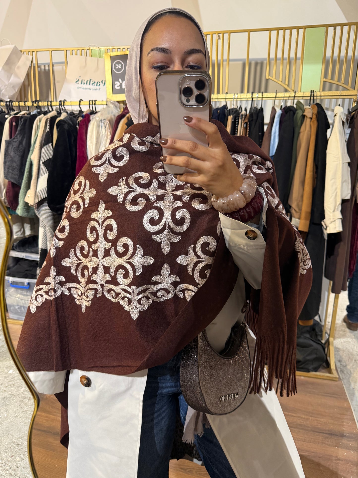 Embroidery Wool Shawl