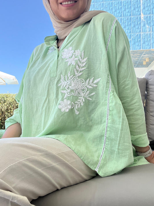 Indian Embroidered Ruffles Blouse
