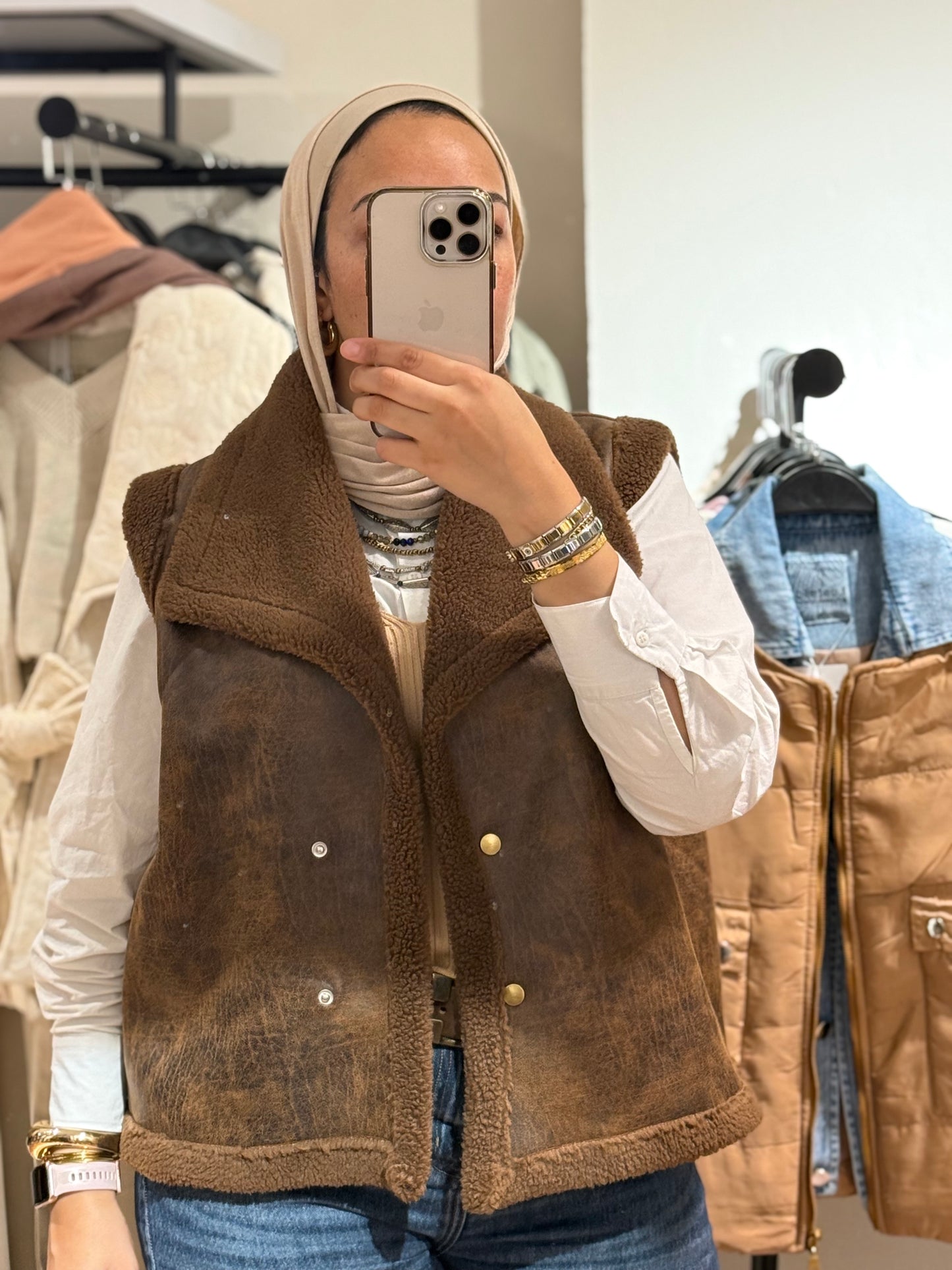 Leather x Teddy CUT Jacket