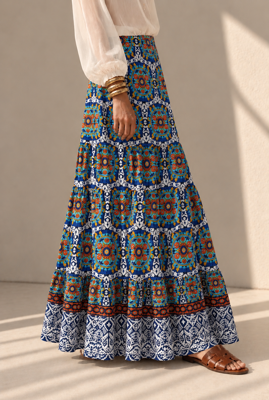 Ruffles Boho Skirt