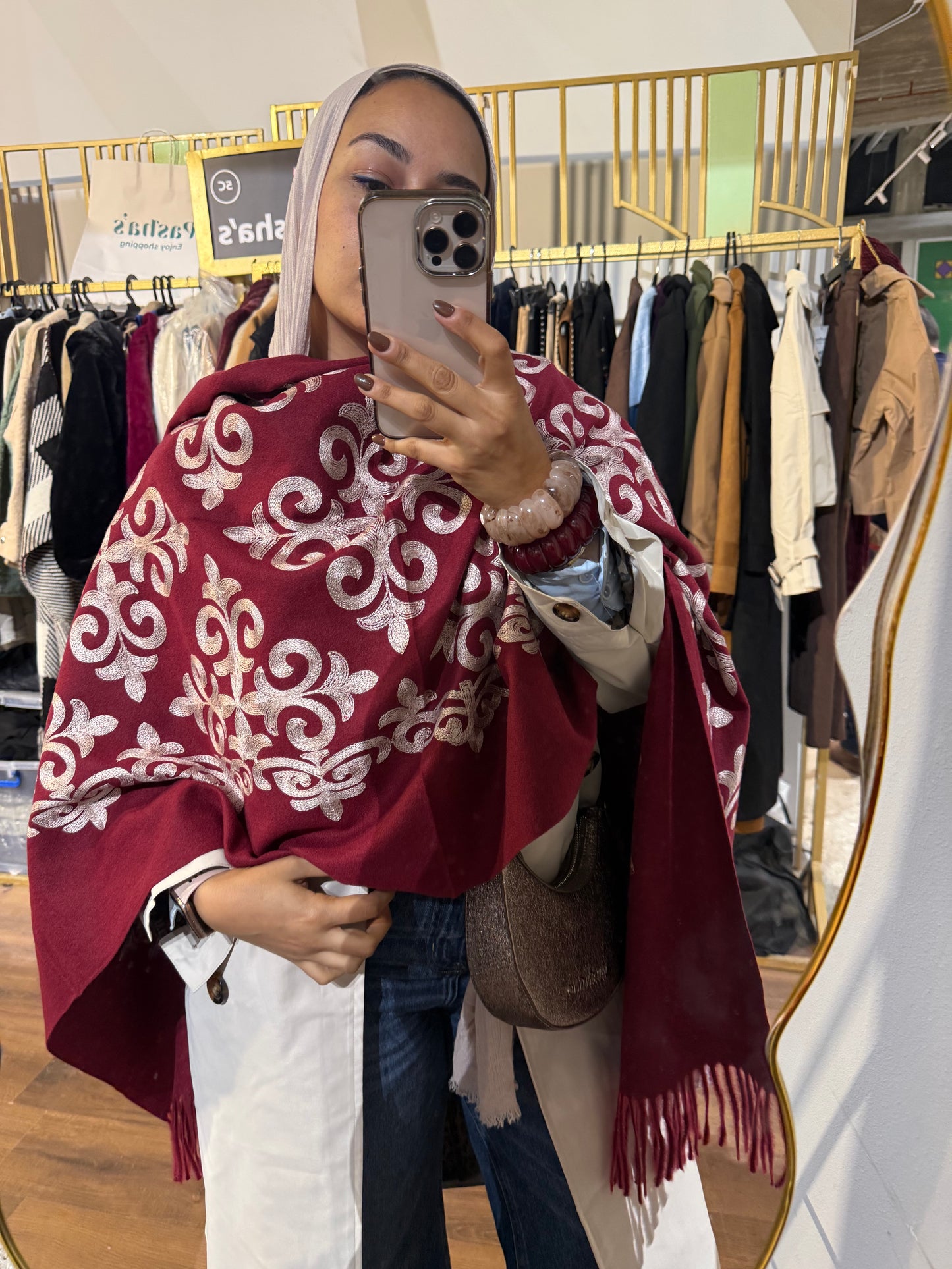 Embroidery Wool Shawl