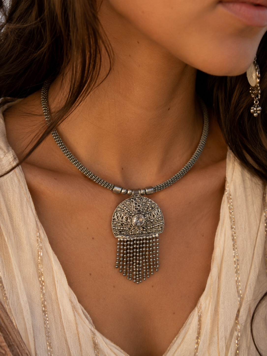 Indian Silver Necklace