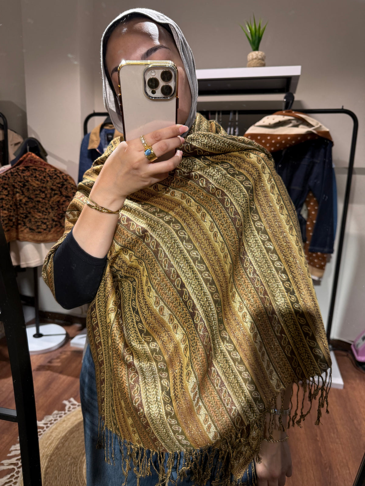 Glitter pashmina shawl
