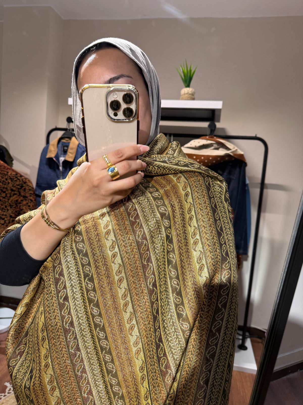 Glitter pashmina shawl