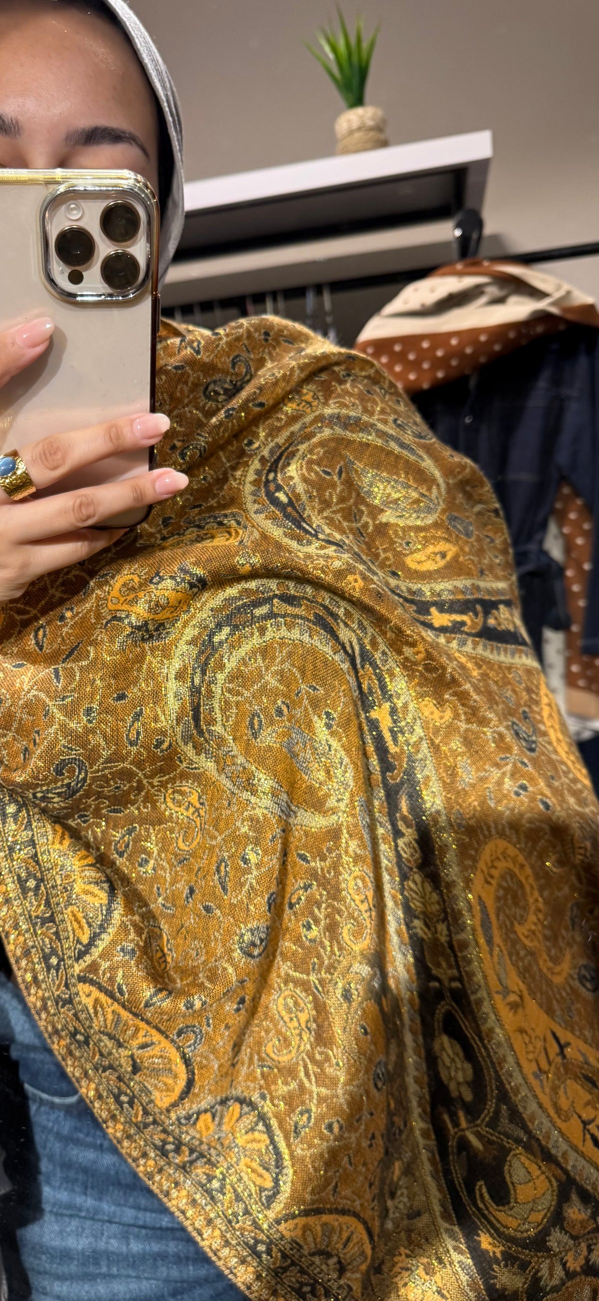 Glitter pashmina shawl