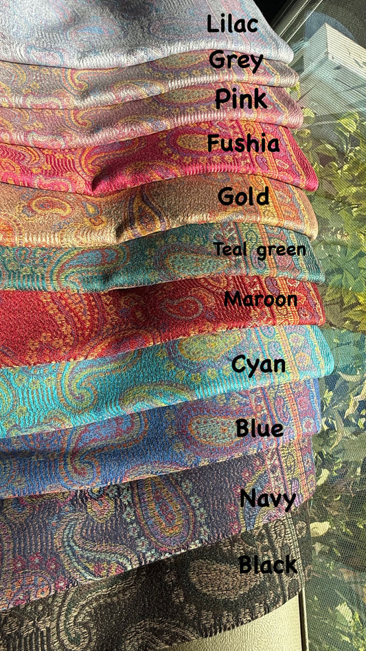Indian Teardrop Pashmina Scarf