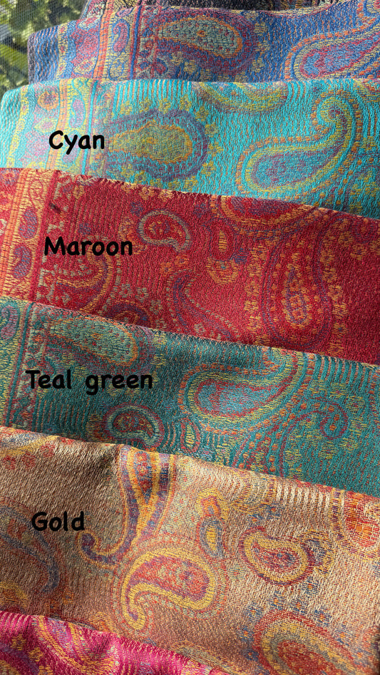 Indian Teardrop Pashmina Scarf
