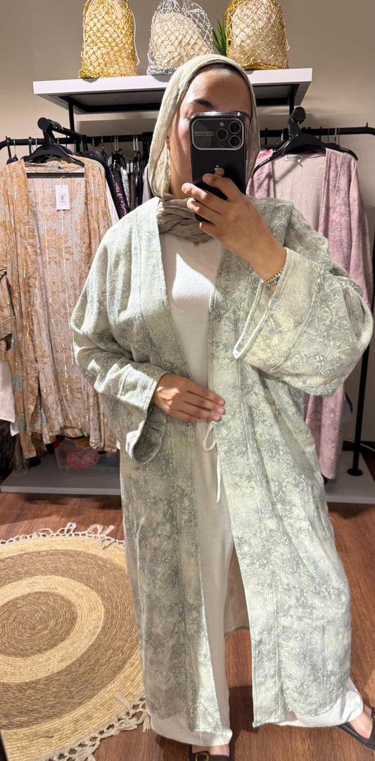 Cotton Linen Long Cardigan