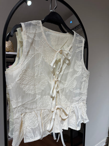 Organza Embroidery Vest