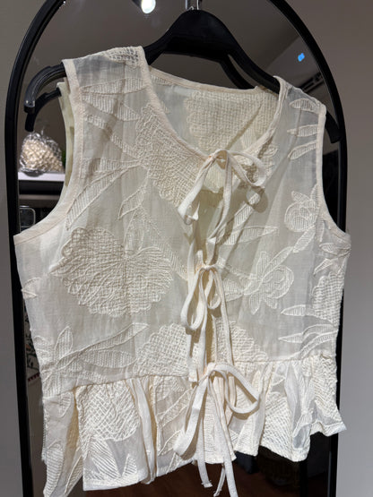 Organza Embroidery Vest