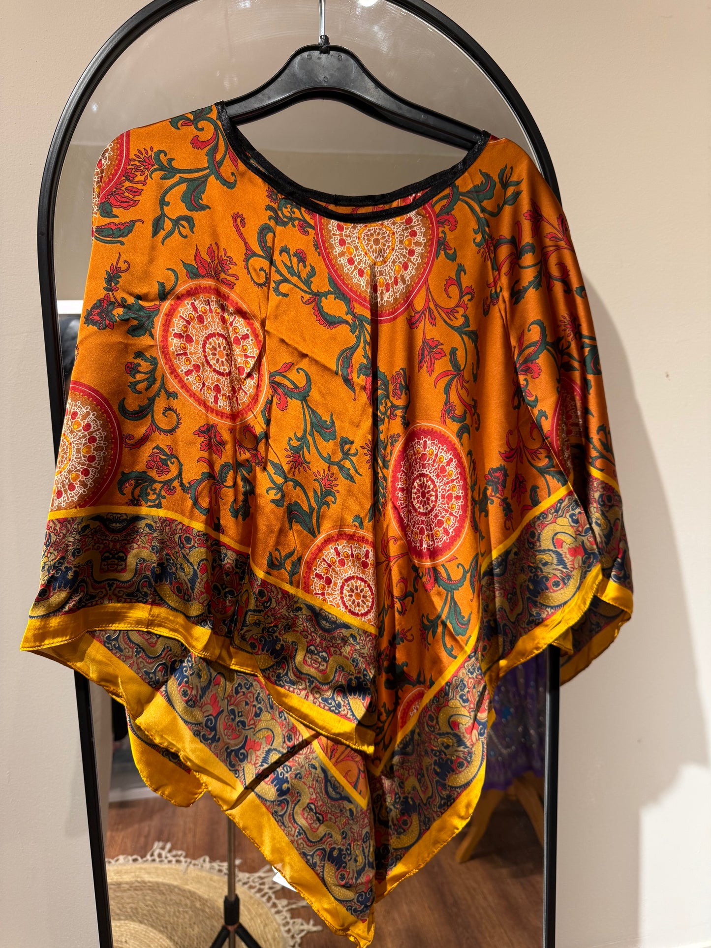 Colorful Satin Blouse