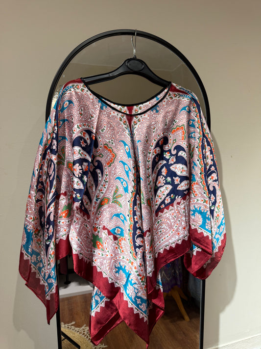 Colorful Satin Blouse