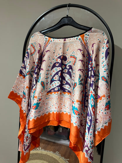 Colorful Satin Blouse