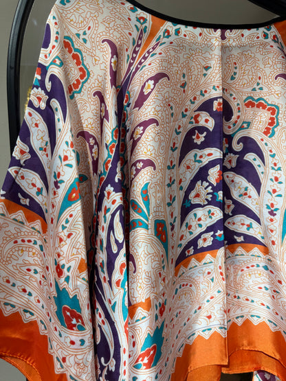 Colorful Satin Blouse