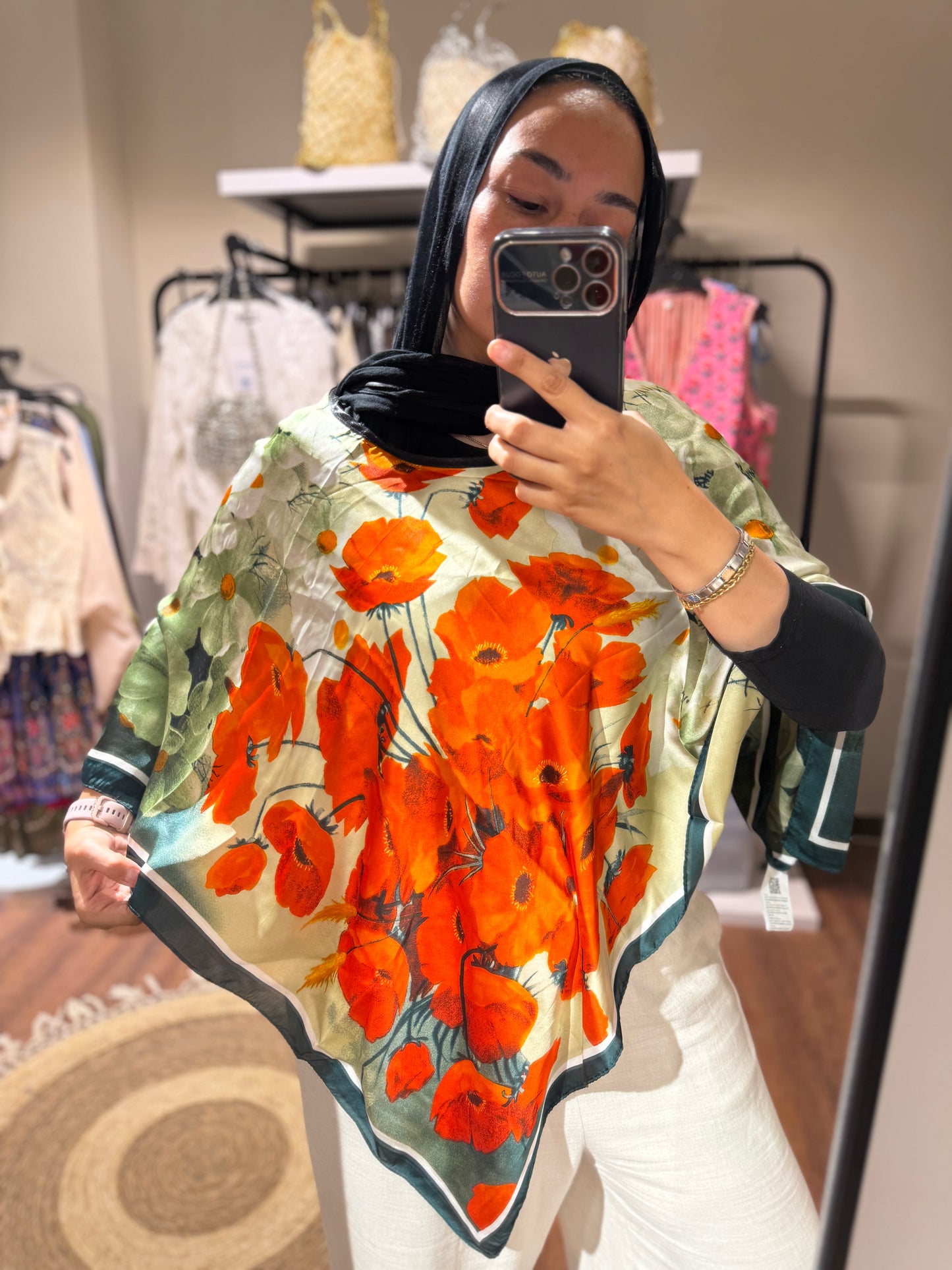Colorful Satin Blouse
