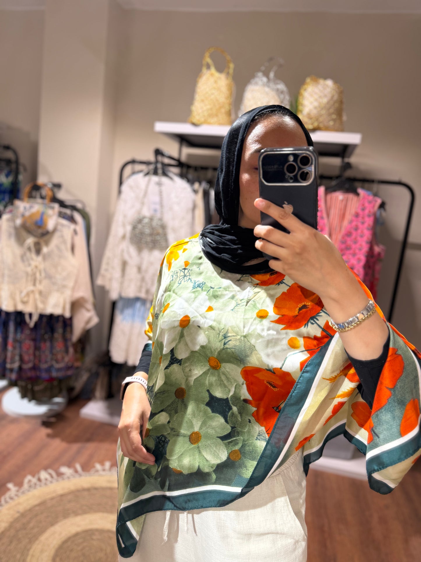 Colorful Satin Blouse