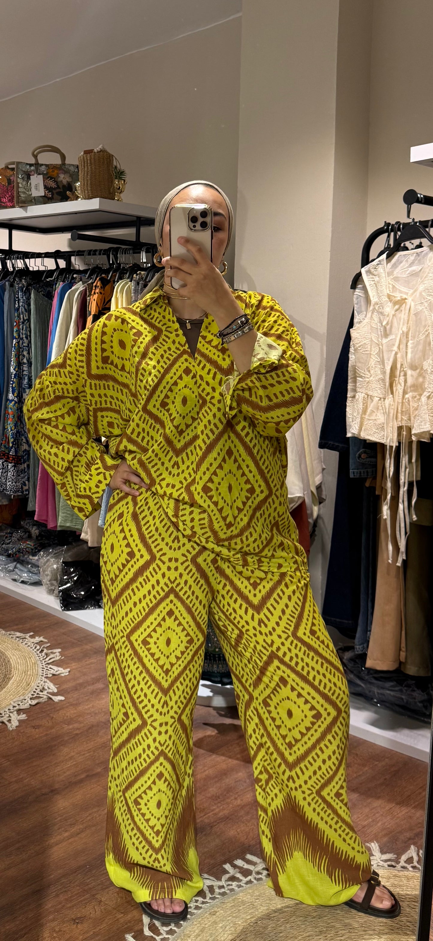 Boho Linen Lemon Set