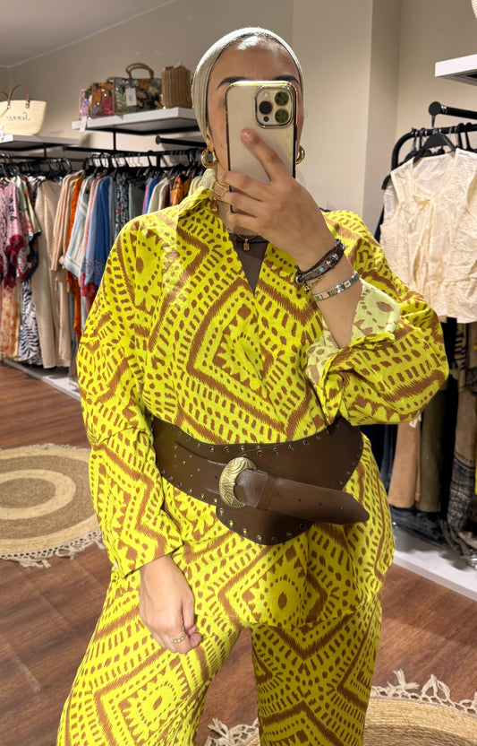 Boho Linen Lemon Set
