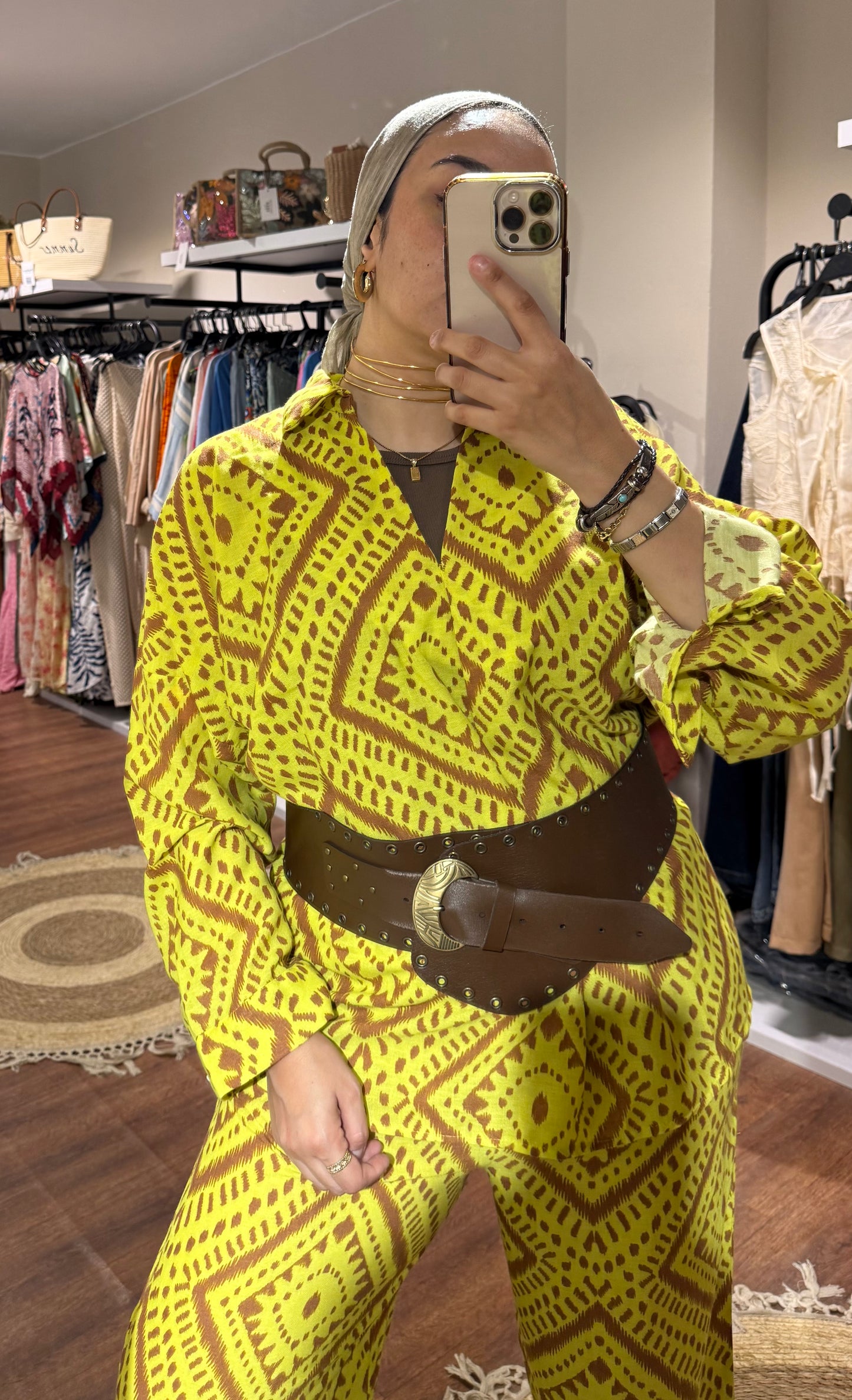 Boho Linen Lemon Set