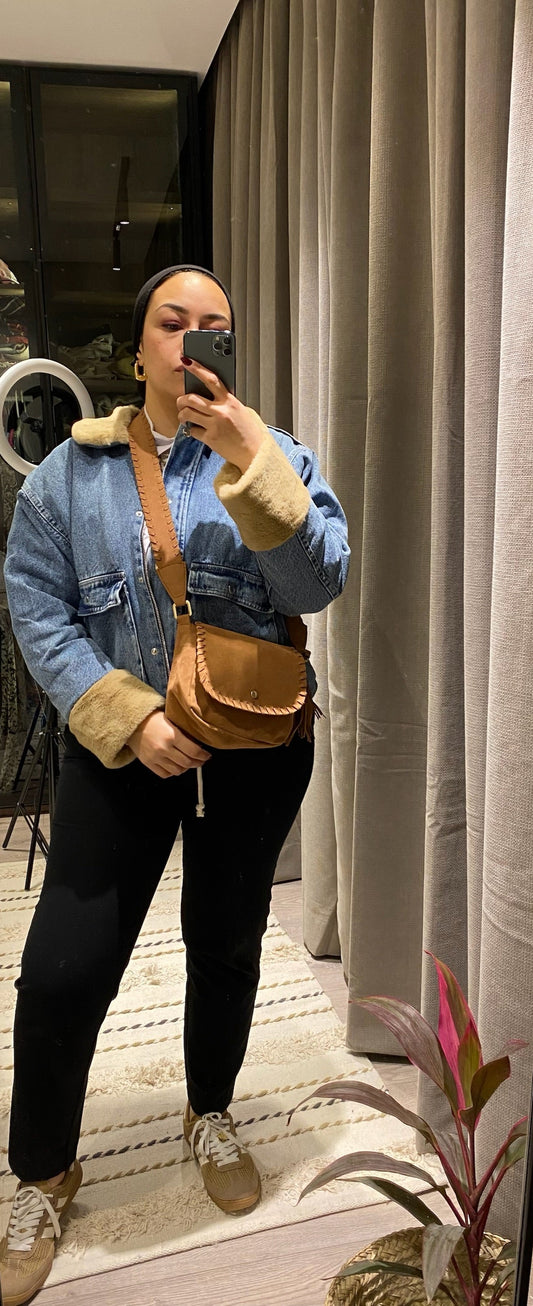 Denim x Fur Jacket