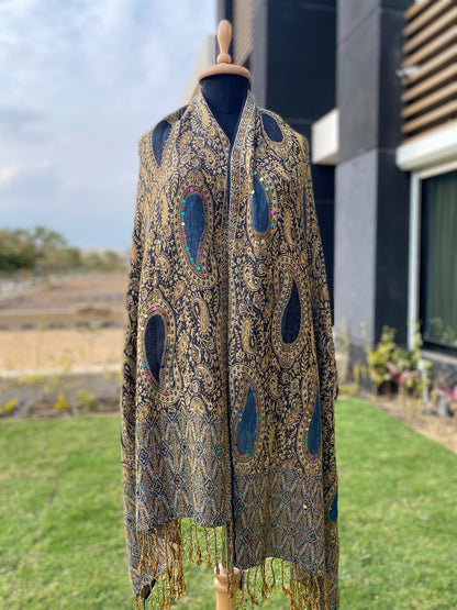Indian Design Sequin Pashmina Scarf