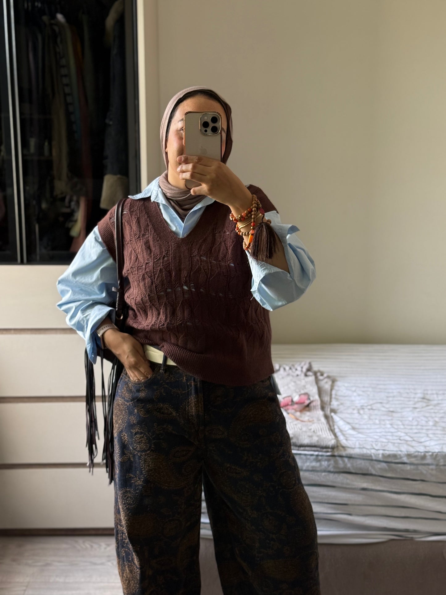 Wool Vest With Cutting
